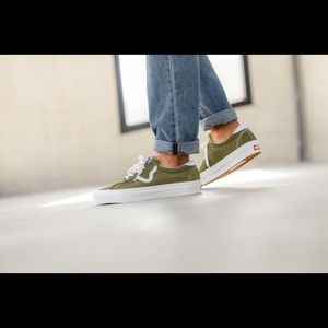 Vans green platform sneakers